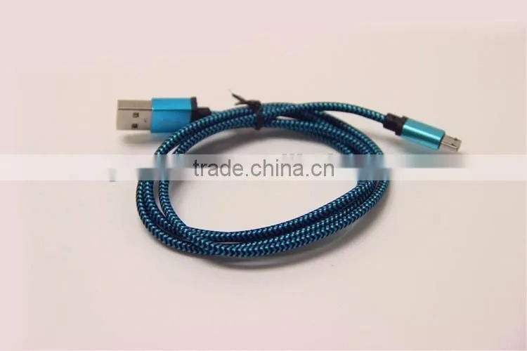 2016 new premium line cable usb charging cable colorful micro braided usb cable for iPhone 5 6s
