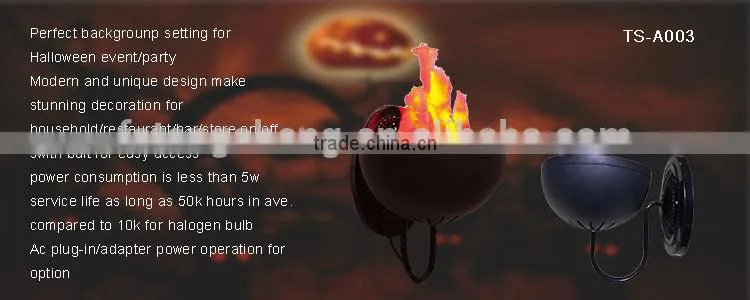 Wall LED fire flame light