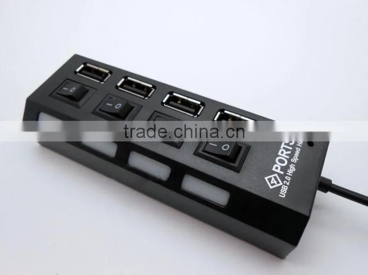 Computer 2.0 Hi-speed 4 Port Usb Hub Support 500GB HDD