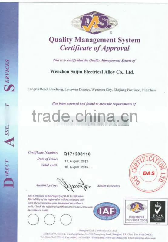 2013 Electrical Contact Components Accessories for Circuit Breakers