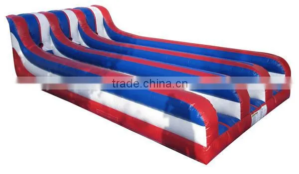 hot sale three lane inflatable bungee running game,interactive game