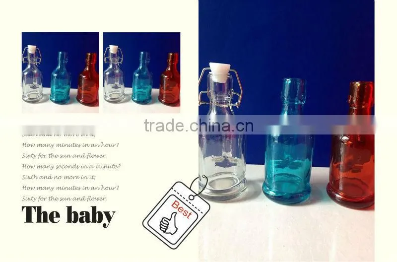 200ml handle oil glass bottle clip lid