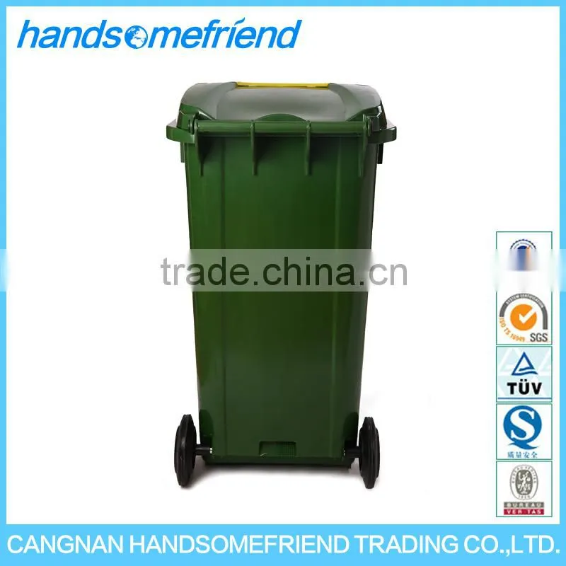 240 liters large plastic waste bins with wheels,Public plastic garbage bin,Garden rubbish bin