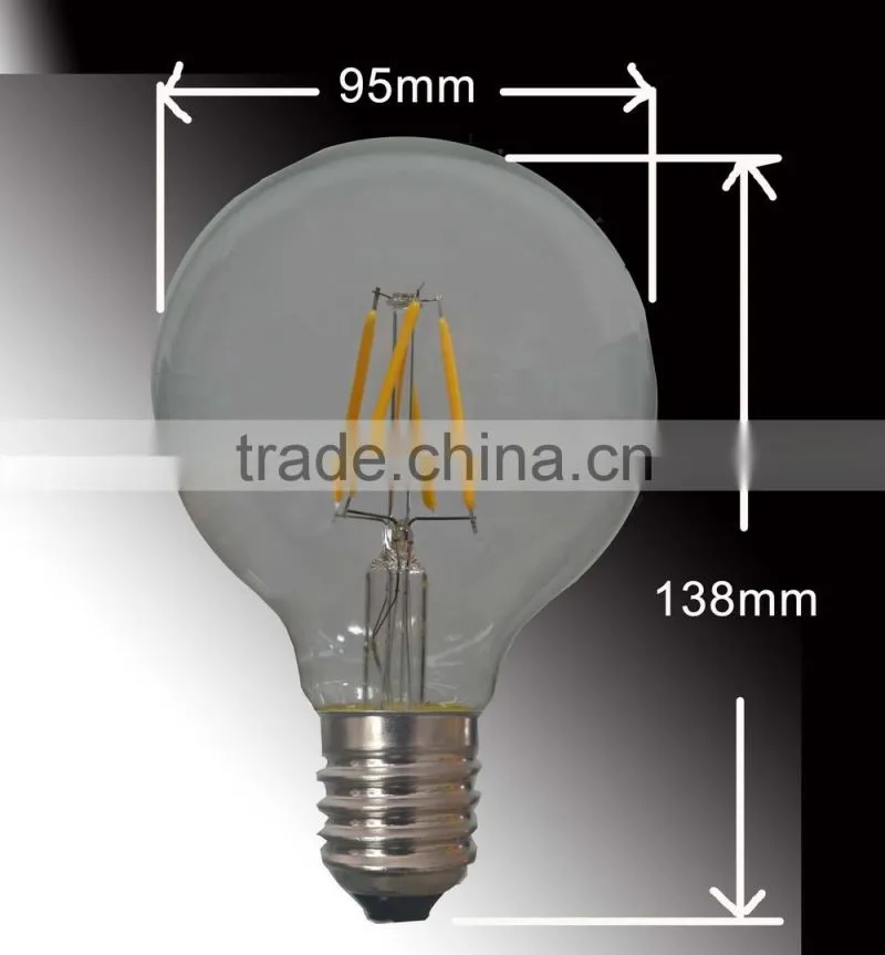 3 Years Warranty High Quality Dimmable 50000 Hours 12/10/8/6/4/2W /E14 E27 E12 E26 B22/ A19 A60 G45 C35 T25 CE LED Filament Bulb