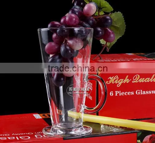 Irish cold coffee cup latte coffee glass cup with handle wholesale