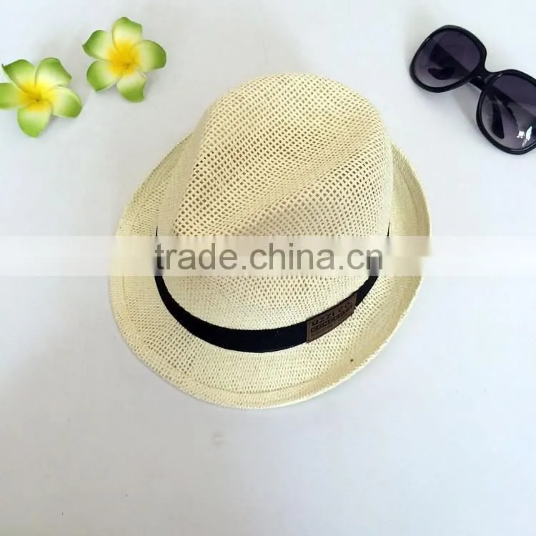 Men's Hollow Straw Hat,Cheap Plain Panama Hat