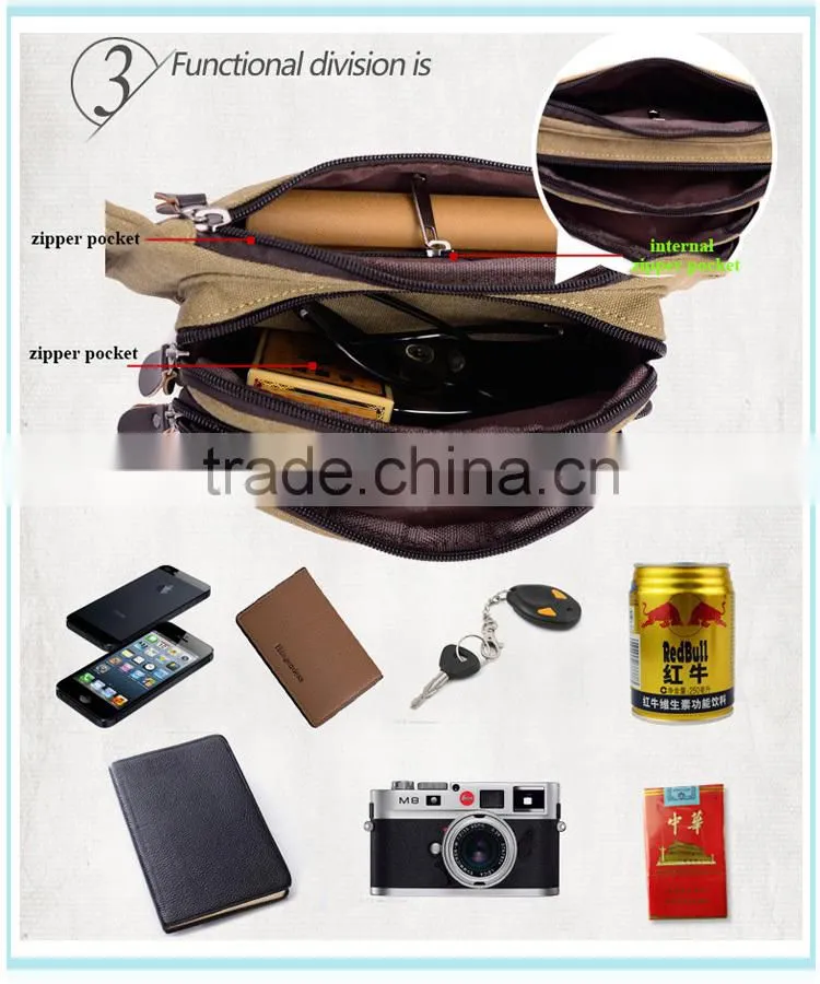 Classical outdoor canvas waist bag