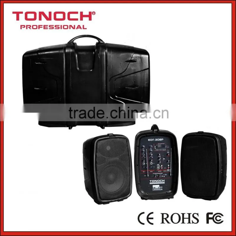 China 15" 100W bettery active speaker with MP3/USB/SD/BLUETOOTH/REMOTE CONTROL/TROLLEY/WHEELS
