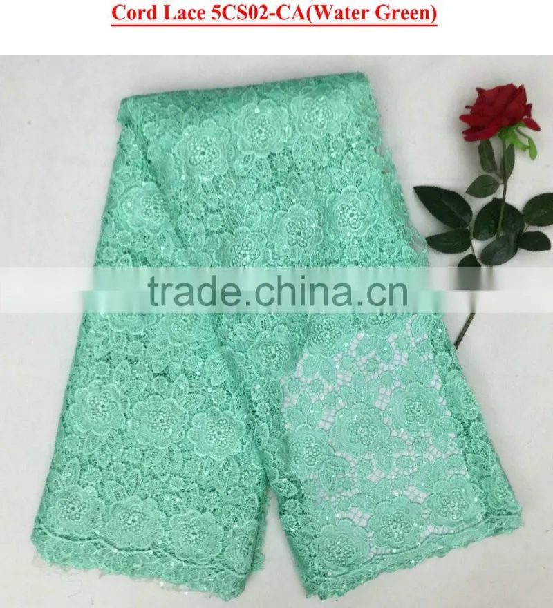 Yellow guipure lace/ lace fabric for fashion dress/ african french lace for wedding