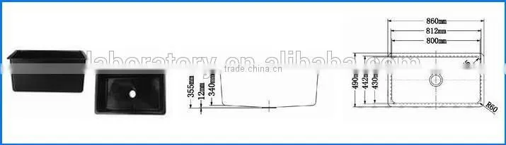 Hot sale chemical resistant laboratory PP sink