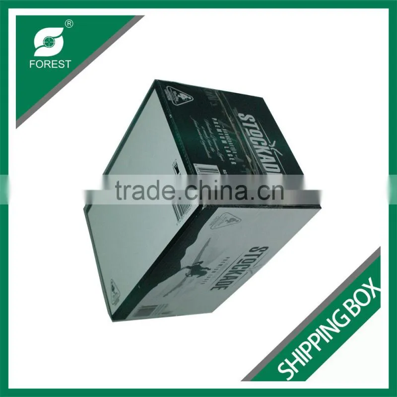 12 BOTTLES BEER PAPER SHIPPING BOX CUSTOM GLOSSY BEER CORRUGATED SHIPPING BOX