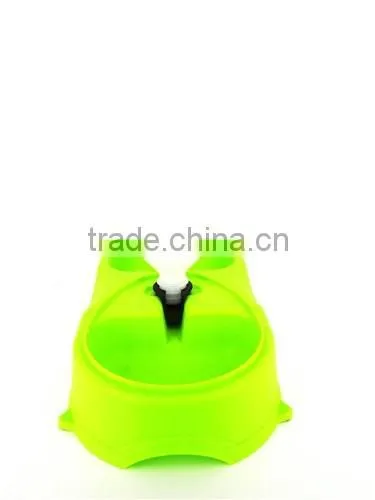 plastic bowel pet water food feeder double shaped dog travel bowl double use