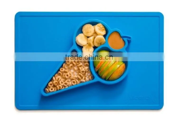 BPA Free Wholesale Non-slip Silicone Baby Food Mat