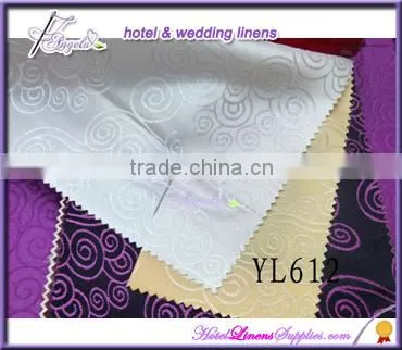 cheap polyester damask restaurant tablecloths for table decorations in banquets, events
