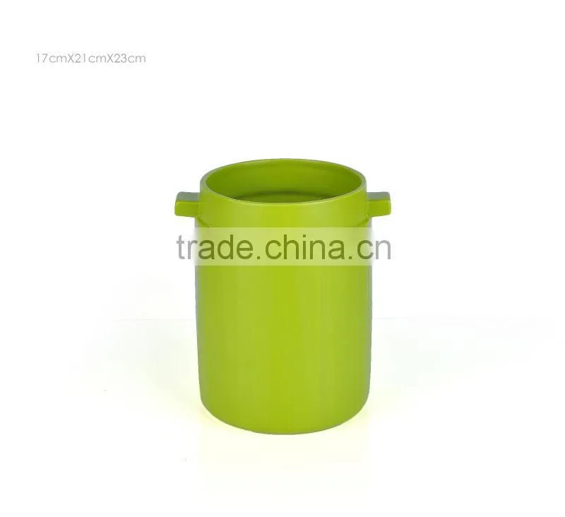 green canister porcelain flower vase YS141Z140