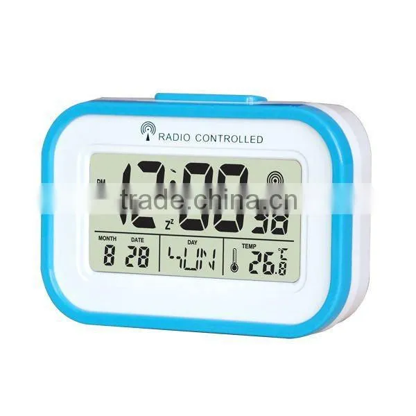 Multi table radio controlled time alarm clock meet CE and RoHS best for Chrismas gift