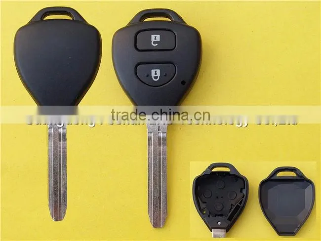 2 buttons spare remote key shell for Toyota Carola car keys no logo
