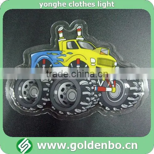 Tractor pattern PVC LED light for clothing