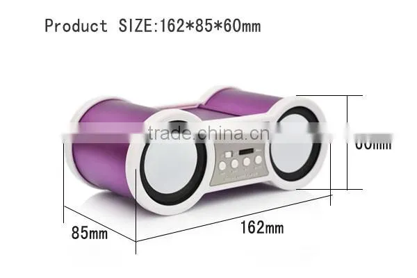 Robot-158u Aluminum Alloy Hi-Fi Stereo Portable Fm Radio,USB Music Speaker,Telescope Card Speaker