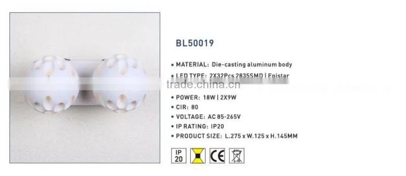 indoor led wall lamp with frame for decortions