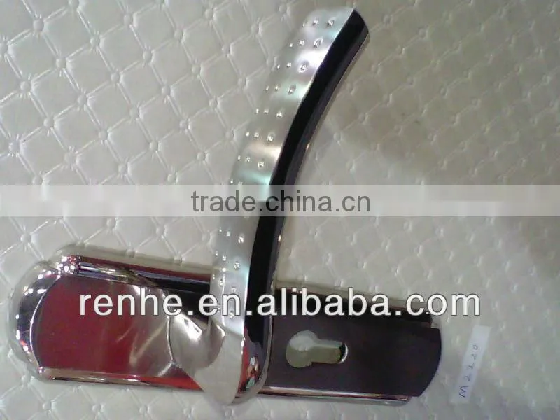 Zamac diecast Glossy chrome russian special door handles and locks