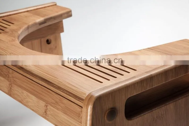 2016 New Bamboo Adjustable foot stool Toilet Stool