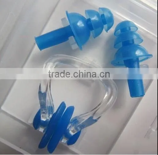 Safty silicone swimming ear plugs and nose clip