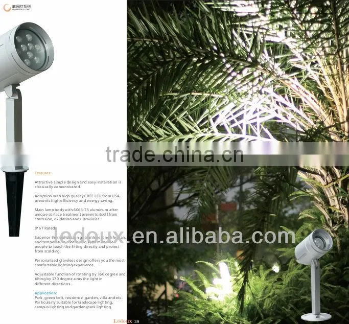 Modern LED garden light 6*1W/Insert mud lamp/Hotel light/Household lighting/park/villa