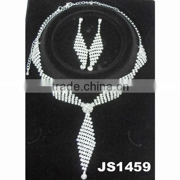 2014 pakistani rhinestone necklace earring set bridal jewelry set