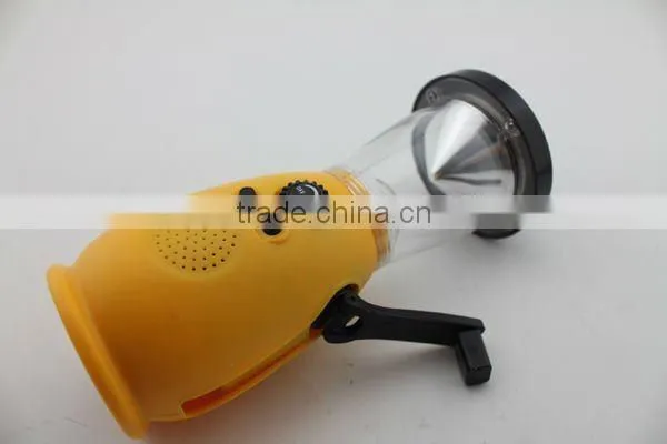 LED dynamo camping light with radio