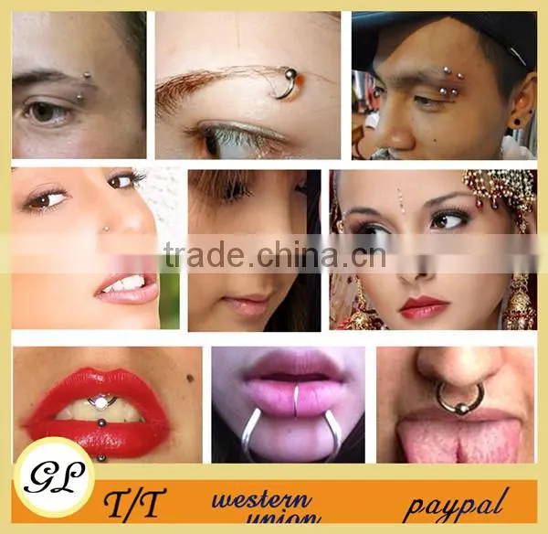 TR01018 stainless steel piercing tongue ring , black dice tongue jewelry