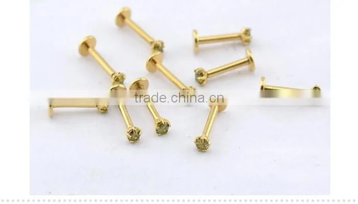 hot sale!Natural colorful labret fake industrial piercing jewelry