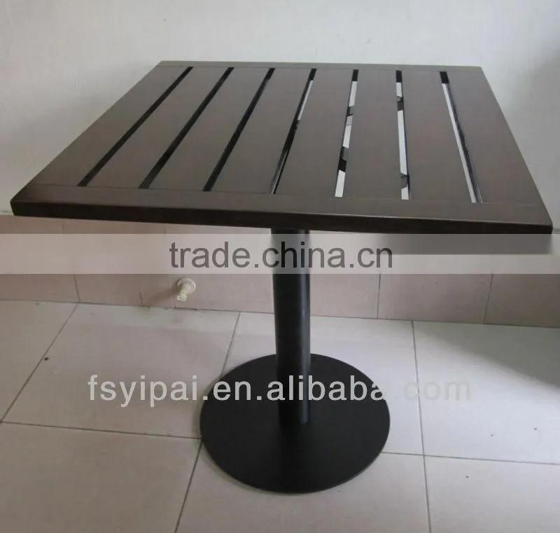 metal frame round wooden design coffee table (YT18W)