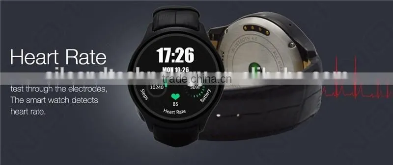 D5 1.3" 360x360 Android 4.4 OS 512MB + 4GB MTK6572 Smart Watch with SIM Wifi Bluetooth Heart Rate Smartwatch