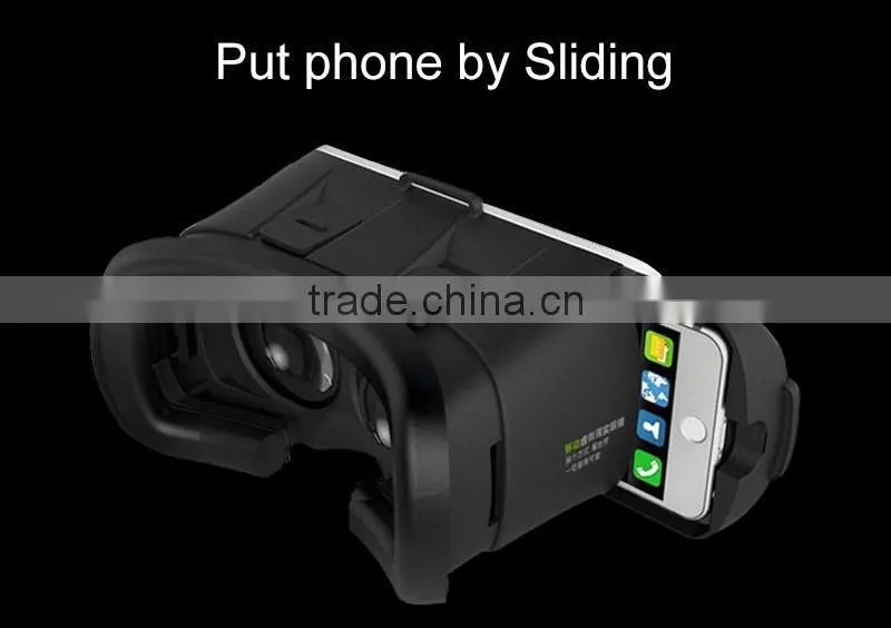 VR Virtual Reality Glasses Google Cardboard 3d Game Movie for 3.5" - 6.0" Smart Phone Head Mount Plastic VR BOX 2.0 Version