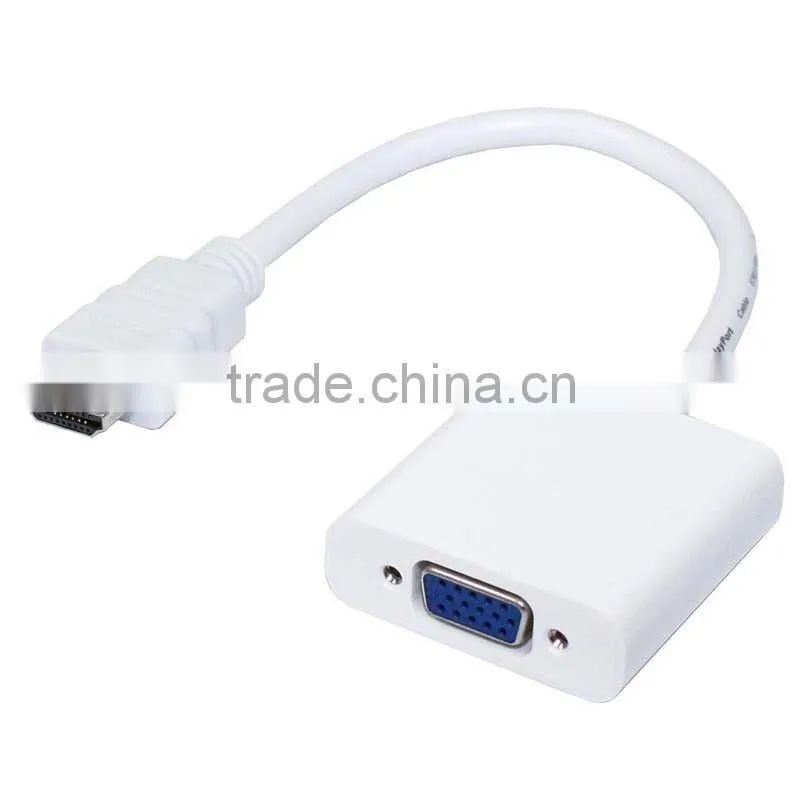 New HDMI Male to VGA female With Audio HD Video Cable Converter Adapter 1080P