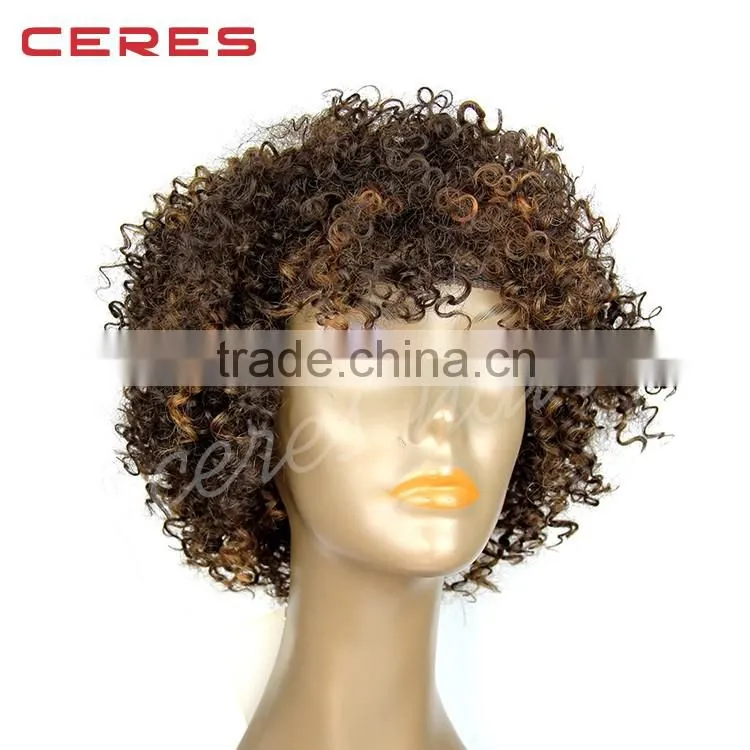 afro kinky human hair wig kinky curly short human hair wig for black women