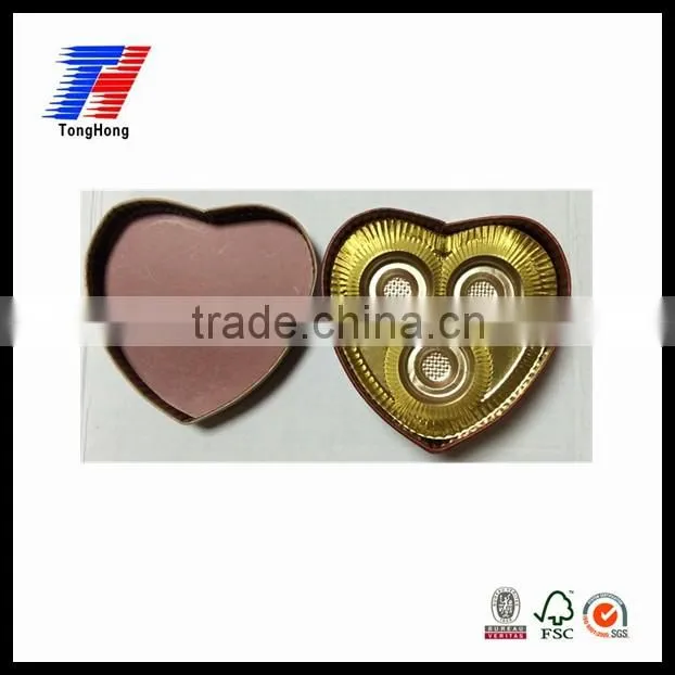 wholesale luxury heart shaped hand made chocolate gift box,packaging box