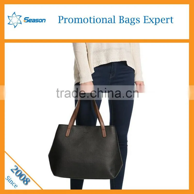 Simple women Pu tote bag for shopping wholesale handbag china