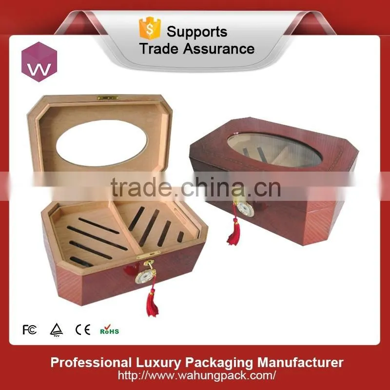 Vintage Cigar & Humidor Gift Set Box With Brown Glossy Finishing Wholesale