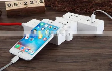 2016 Hot sale power strip/bending pivoting power strip/Rotating Extension Socket