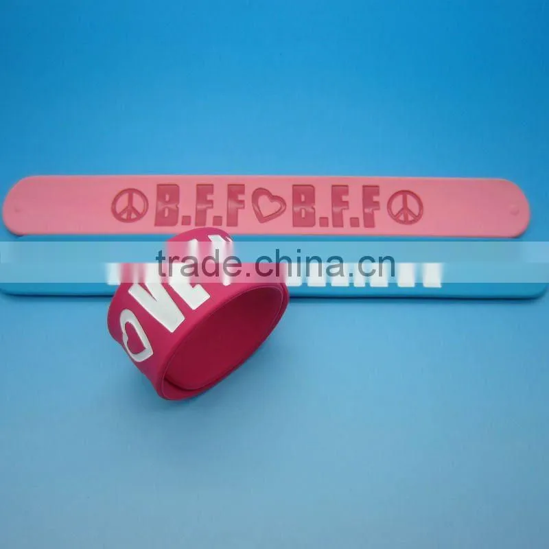 Promotion Kid Slap Band,silicone rubber band ,Slap wristband