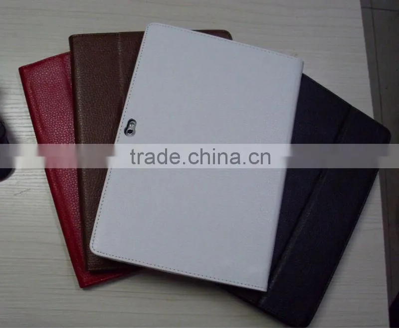 New design Litchi Stria Leather Case for Samsung tab P5100 10.1"