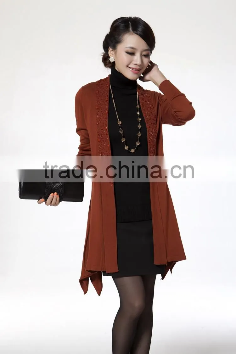 beads new fashion cardigan sweater designs for girls