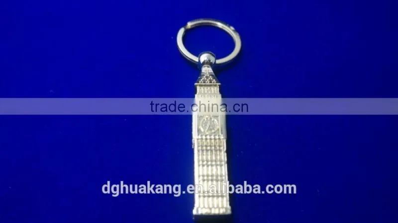 Big ben building charm souvenir British style Super light movable keychain keyring