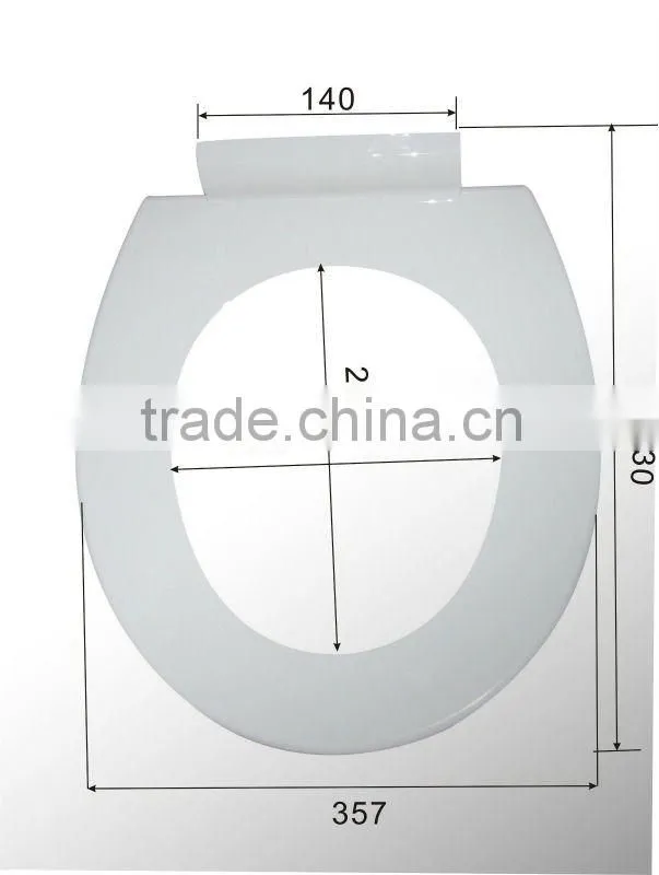 17'' plastic slow close toilet seat