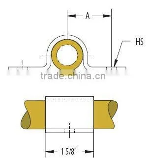 Two Hole Pipe Strap for strut