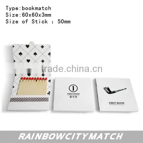 hotel book match safety wooden match