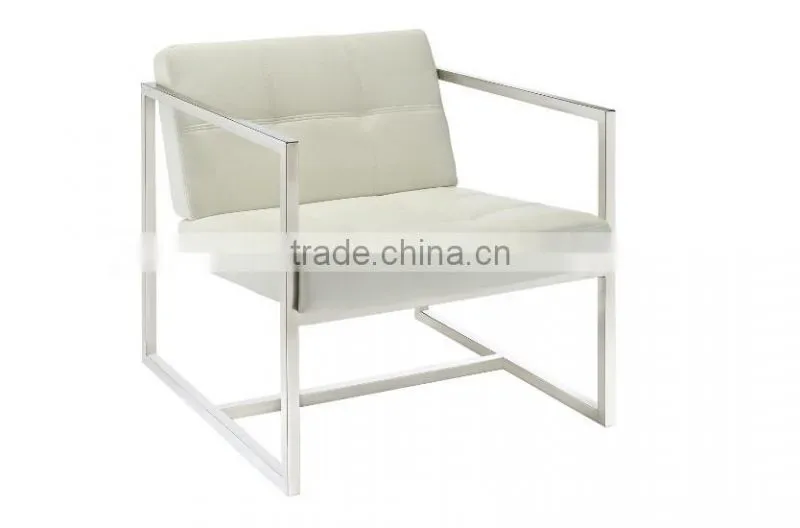 DC-4143 white PU dining chair