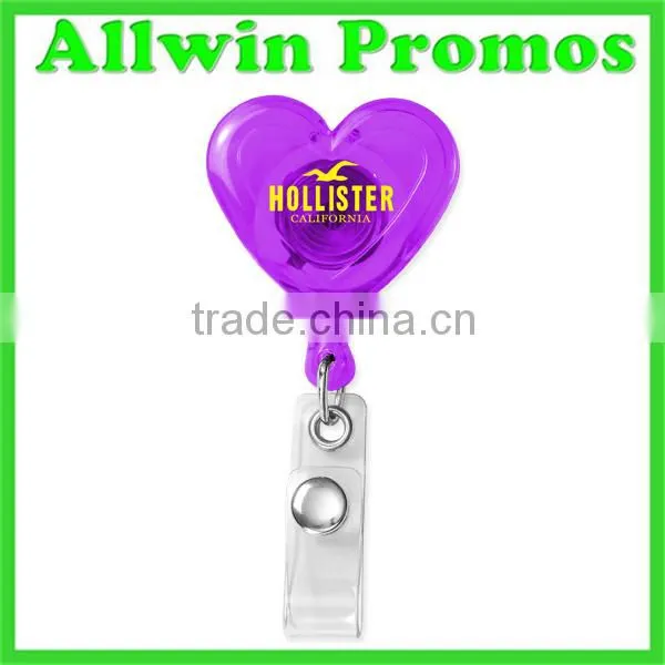 Eco-friendly Heart Shaped Badge Reel